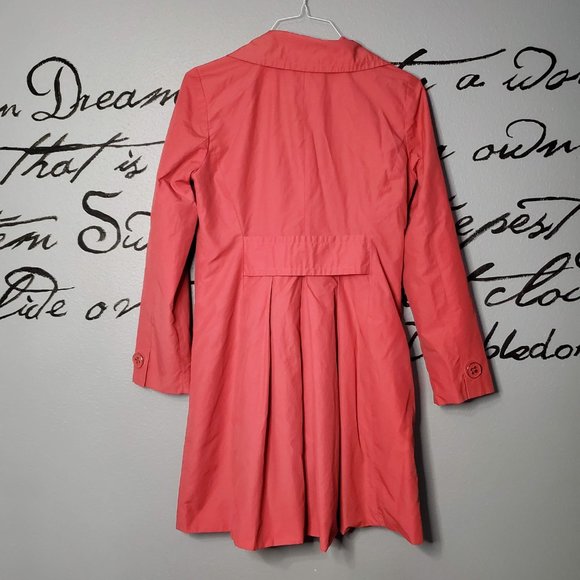 The Tower Collection by London Fog Hot Pink Trench Coat, S - Picture 4 of 10
